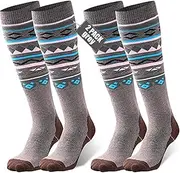 [FAYHIJUN] Ski Socks Men Women Kids Merino Wool Thermal Warm Girls Boys Men Womens Snow Hunting