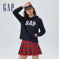 在飛比找蝦皮商城優惠-Gap 女裝 Logo搖粒絨帽T-藏藍色(520206)