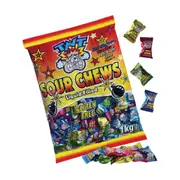 Tnt Sour Chews Liquid Fill 1kg x 1