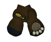 Brown Bee XX-Large Non-Slip Dog Socks - Pack of 4 Pet Socks (4.5x14cm) XXL