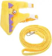 INOOMP 1 Set Ferret Leash and Harness for Small Animals Comfortable Vest for Hamsters and Guinea Pigs Unique Dinosaur Design for Walking and Training Pets