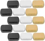 LALADEFIEE 15pcs Mini Tin Box Spice Container Iron Candy Cans Cream Boxes Iron Storage Holder Iron Storage Boxes Iron Rectangular Case Small Objects Organizer Iron Containers Small Iron Can