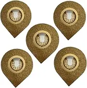 5 Pack - 70mm Carbide Teardrop Multi Tool Blades for Grout Removal & Sanding Cutter Saw Set Compatible with Dremel Fein Multimaster Makita Etc Oscillating