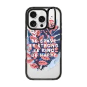 iPhone 16 Pro Impact Ring Stand Case MagSafe Compatible Be Brave, Be Strong by Papio Press