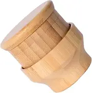 Healeved 1 Set Natural Salt Ball Massage Roller Handheld Relaxation Tool for Neck Shoulders Back Promotes Relieves Fatigue for Post Exercise