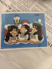 Plastic canvas Kit Caroling holiday penguins