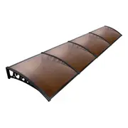 Window Door Awning Door Canopy Patio UV Sun Shield BROWN 1mx4m DIY