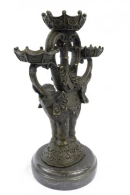 Tibet Vintage Bronze painted Elephant God of wealth Buddha Sculpture Statue Sale