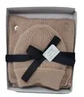 K.I.T. Ladies Luxe Knit Scarf & Hat Gift Set, Color: Light Blush/Shimmer