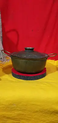 在飛比找Yahoo!奇摩拍賣優惠-【二手】銅鍋，民國手工小銅鍋，直徑19.5厘米，高12厘米，