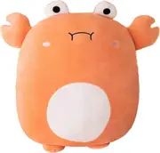 Crab Stuffed Animal Plush Pillow, 16 inch Crab Plushies Toy Kawaii Crab Plush Throw Pillow Gifts for Room Decor Kids Birthday Valentine