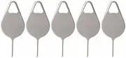 5 Pcs Silvery Universal Card Needle, Sim Card Tray Opening Removal Tool, Eject Pin Tool Replacement, Cell Phone SIM Card Tools and Accessories