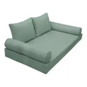 |SLIPCOVER ONLY|S1 Daybed Mattress Bolster Backrest Covers Piped Trim Twin AD002