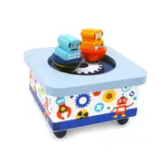 Koala Dream 11.5cm Robot Kids Wooden Music Box Toy w/ Spinning Figurines 2y+