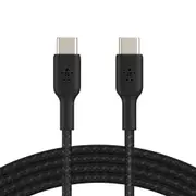 Belkin 1M Braided USB-C to USB-C Data/Charging Cable for Smartphones Black