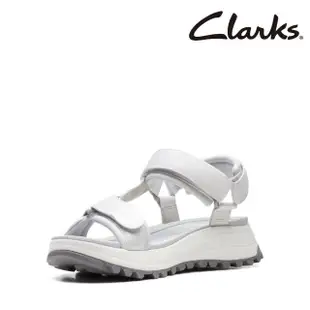 【Clarks】女鞋 ATL Trek Sport魔鬼氈設計輕戶外涼鞋 白色(CLF70576S)