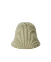 Rib knitted hat S,M Coriander seed mixed color
