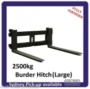 BURDER Style (large) QUICK HITCH PALLET FORKS Fully Certified 2500kg WLL