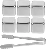 Stainless Steel Ice Cube Holder Reusable Ice Cubes for Whiskey Cocktails Cool Drinkers Ice Cubes Chilling Stones