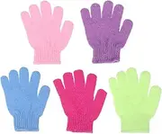PLAFOPE Multi-purpose Bathing Scrubbers Gloves 12pcs Soft for Exfoliating Skin Neck Shoulder Feet