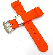 [g24] 22mm Silicone Rubbber Red Watch Band Strap for Men and Women | Comfortable and Durable Material | Silver Buckle-S4