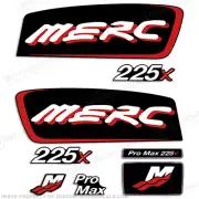 Fits Mercury 225x ProMax Alien Cowl Decals - Custom Color Red - 3.0 Liter