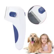 2 en 1 Electrico Anti pulgas Cepillo De Piojos para Mascotas Peine Perros Gatos
