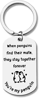 [Kilener] Couple Gifts Keychain for Boyfriend Girlfriend Valentines Day Gifts for Women Men Anniversary Birthday Gifts for Husband Wife Penguin Lovers Fiance Fiancee Gifts for Couples Keychains