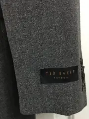 Ted Baker London JAY CT 2-Piece Suit Men’s 36R Gray Trim Fit 100% Wool MSRP $898