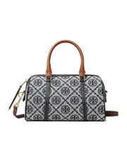 Tory Burch T Monogram Zipped Mini Barrel Bag One size Navy