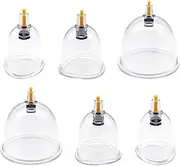 6 Cups Kit Cupping Therapy Set Massage Cupping Set Chinese Acupoint Physical Cupping Therapy for Cellulite Reduction