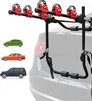 Universal Car Bike Rack, 3-Bicycle Carrier Mount, Fits Sedan, Hatchback, Minivan, SUV