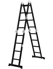 [Traderight] Aluminium Folding Platform Extension Step Multi Purpose Ladder 4.7m in Black