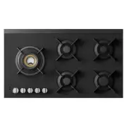 ASKO 90cm 5 Burner Volcano Gas Cooktop - Black