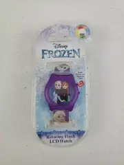 NIP Disney Frozen Elsa & Anna Princess Flashing LCD Kid’s Watch Purple Band