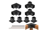 VEVOR 4''x4'' Pergola Bracket Kit inner 3.6x3.6 3-Way Woodworks DIY Post 8 pcs