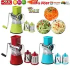 Kitchen Vegetable Food Manual Rotary Drum Grater Chopper Slicer Fruit Cutter OD