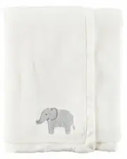 Carters Cozy Blanket GRAY ELEPHANT Security Blankie White Ivory 2017 NEW