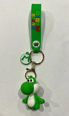 Super Mario Bros Yoshi Keychain Keyholder Lanyard Nintendo 3D Clip Green