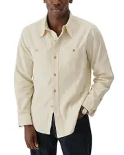 Buck Mason Craftsman Station Cotton Corduroy Classic Fit Button Down Work Shirt