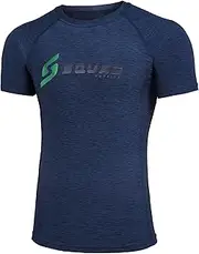 [Squad Outfits] Men's Compression Shirt Cool Dry Short Sleeves Gym, Yoga, Athletic Workout Tights Base Layer Top T-Shirt