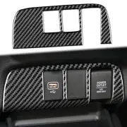 Carbon Fiber Cigarette Lighter USB Panel Trim For Honda Fit 2020-2023