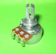 Alpha 2k ohm AudioTaper Pot Log, A2K, Split Shaft, 17mm Solder Potentiometer EL