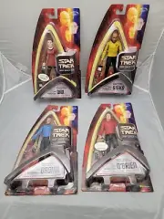 Star Trek DS9 Trials and Tribble-ations 2005 DST 7" Action Figures Full Set NIB