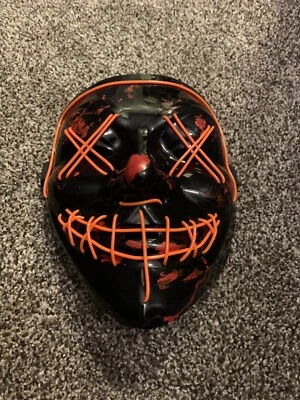 Halloween The Purge Light Up "Stitches" LED Mask Costume Purge