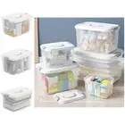 Storage Holder Transparent Keep Tidy Portable Closet Cloth Storage Bin Plastic