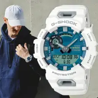 在飛比找momo購物網優惠-【CASIO 卡西歐】G-SHOCK 土耳其藍面 運動藍芽雙