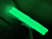 Glow Stick supra2nv®️Bright AF Glow®️ 29mm X 365mm Rechargeable Machinable GREEN