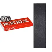 Bones Super Reds Skateboard Bearings + Mob Griptape Grip Sheet