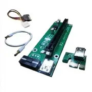 New PCI-E 1x to 16x Powered 1.0M USB 3.0 Extender Riser Adapter card USA